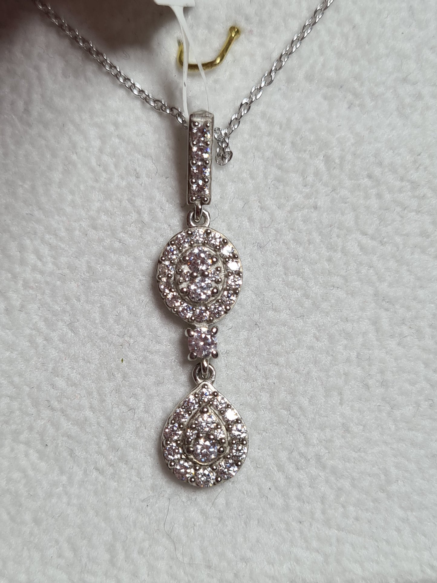 Swarovski Zirconia Droplet Pendant 925 Sterling Silver