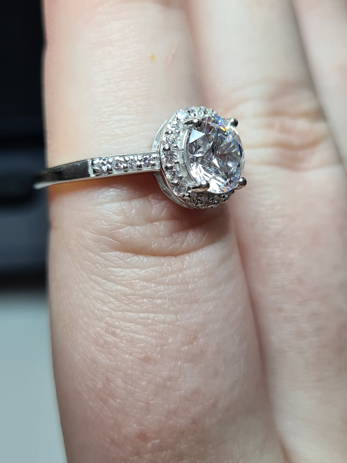 2 Piece Set SWAROVSKI ZIRCONIA Pendant And Ring Set in Sterling Silver RING SIZES L, N, Q