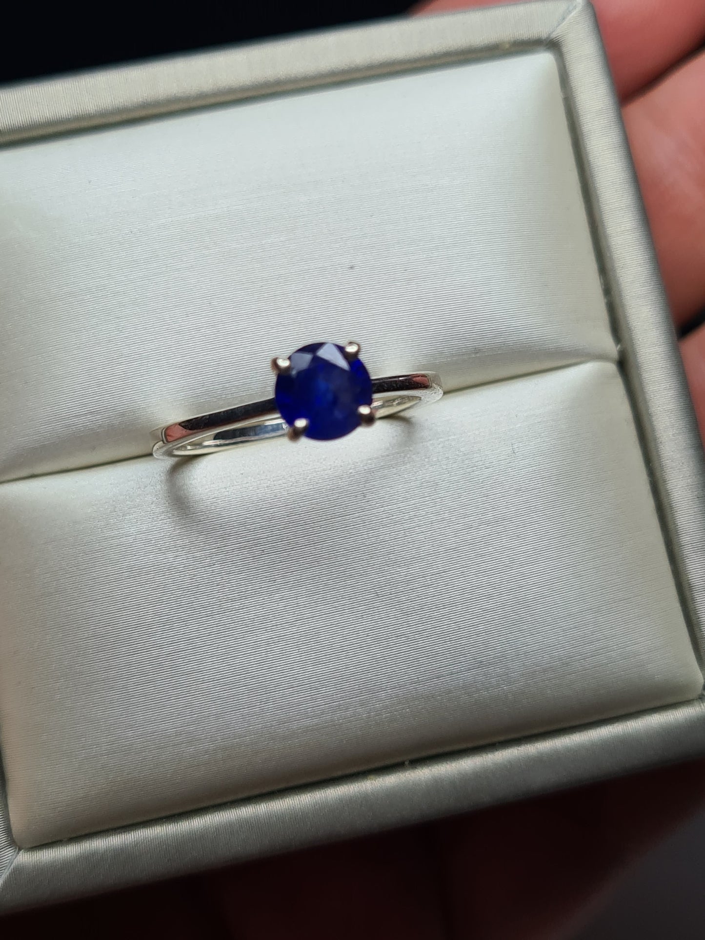 Masoala Sapphire and Blue Apatite Ring in Sterling Silver SIZES M , N