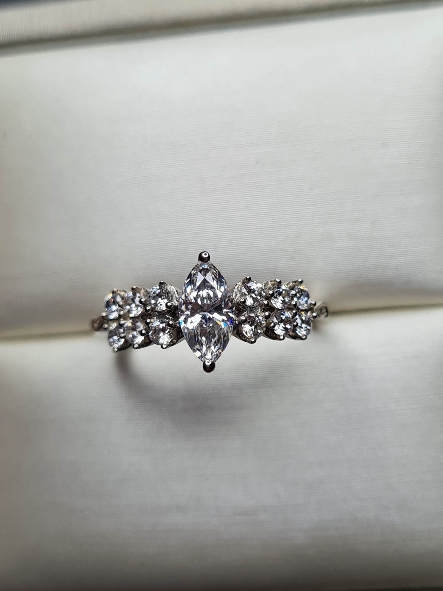 Swarovski Zirconia Marquise Cut Cluster Ring SIZES L, M, P, R, S , T