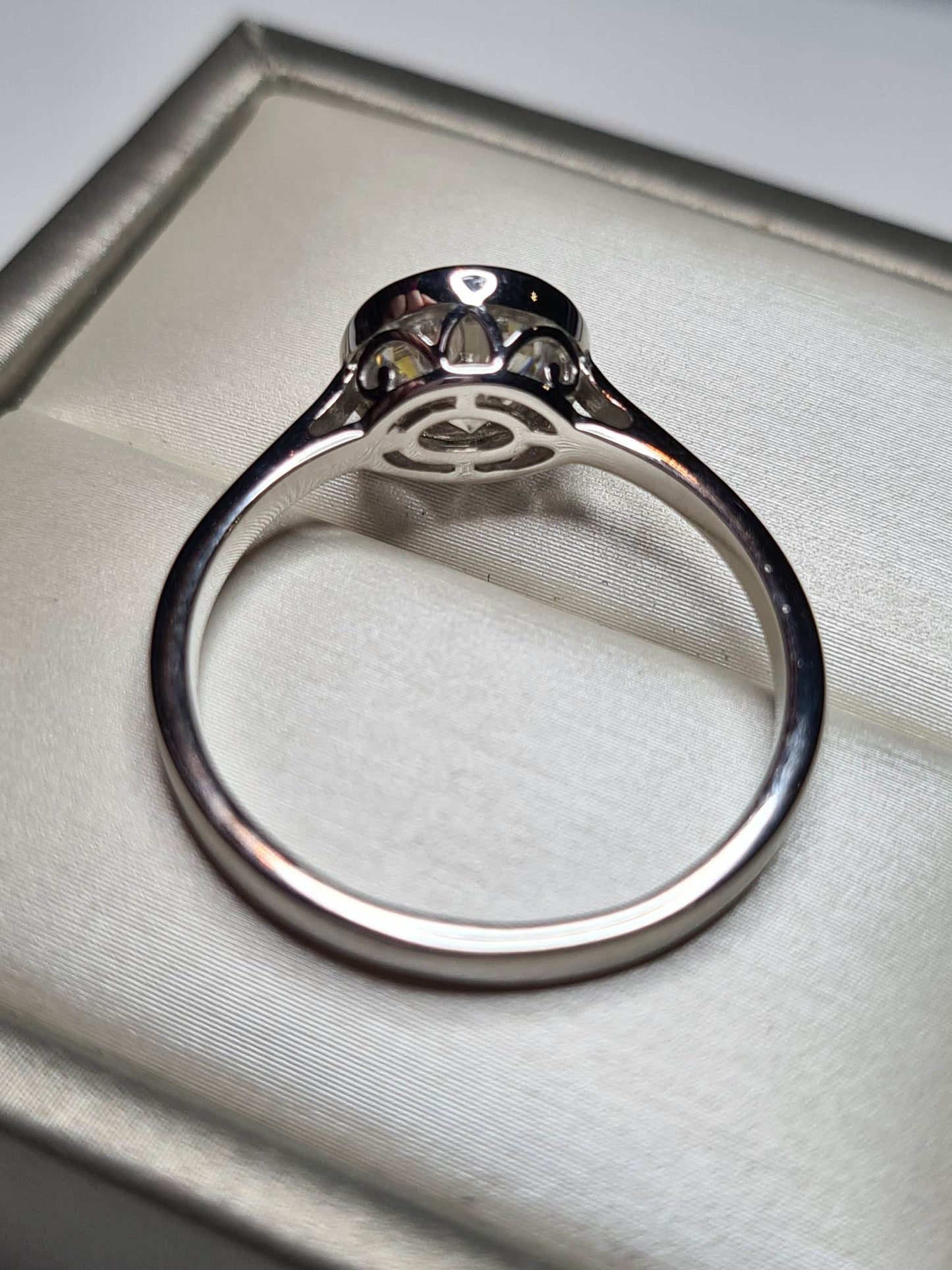 2ct Solitaire Moissanite Solitaire Ring 925 Sterling Silver SIZE V