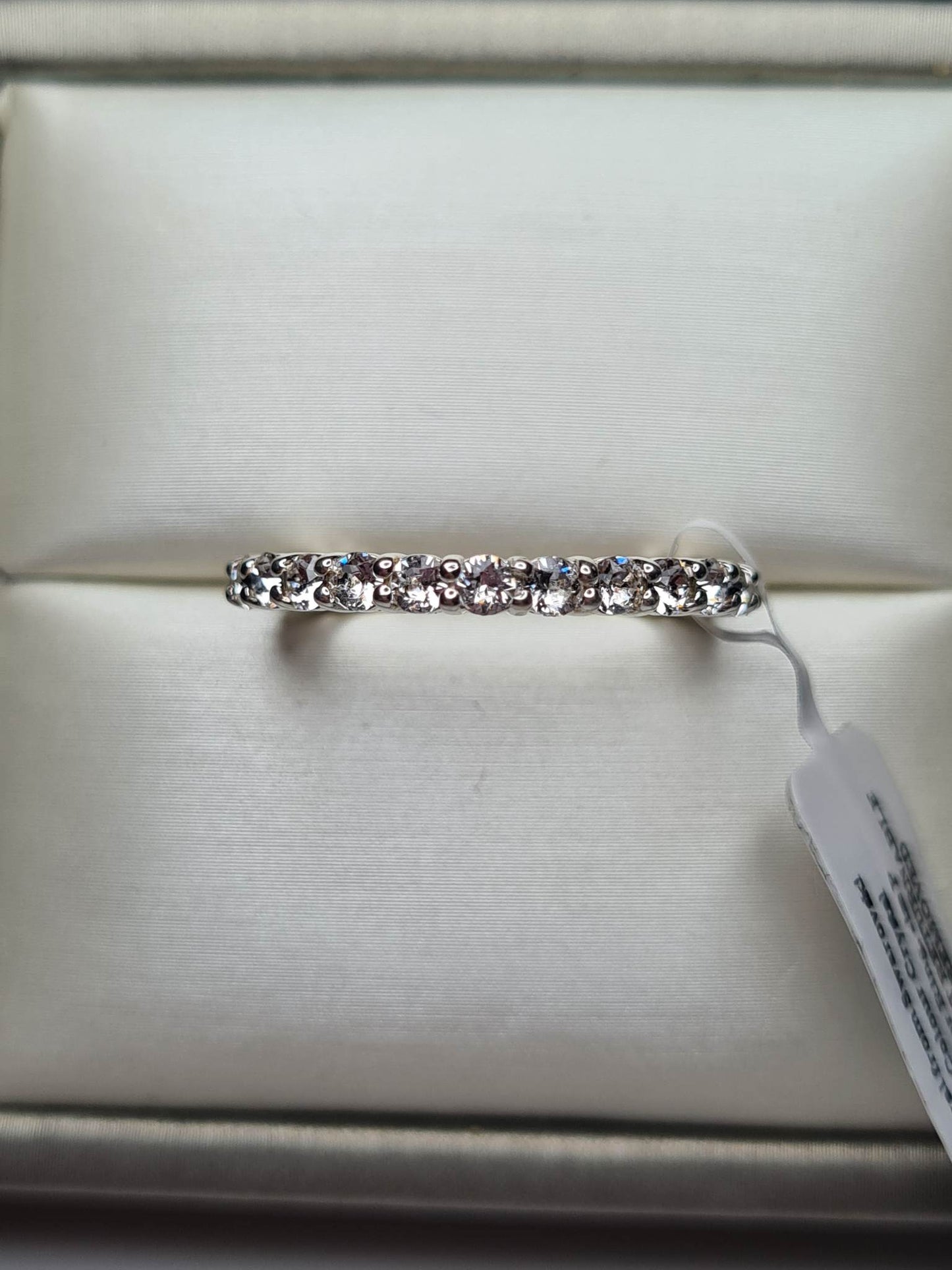 Swarovski Zirconia Eternity Ring Sterling Silver SIZE T