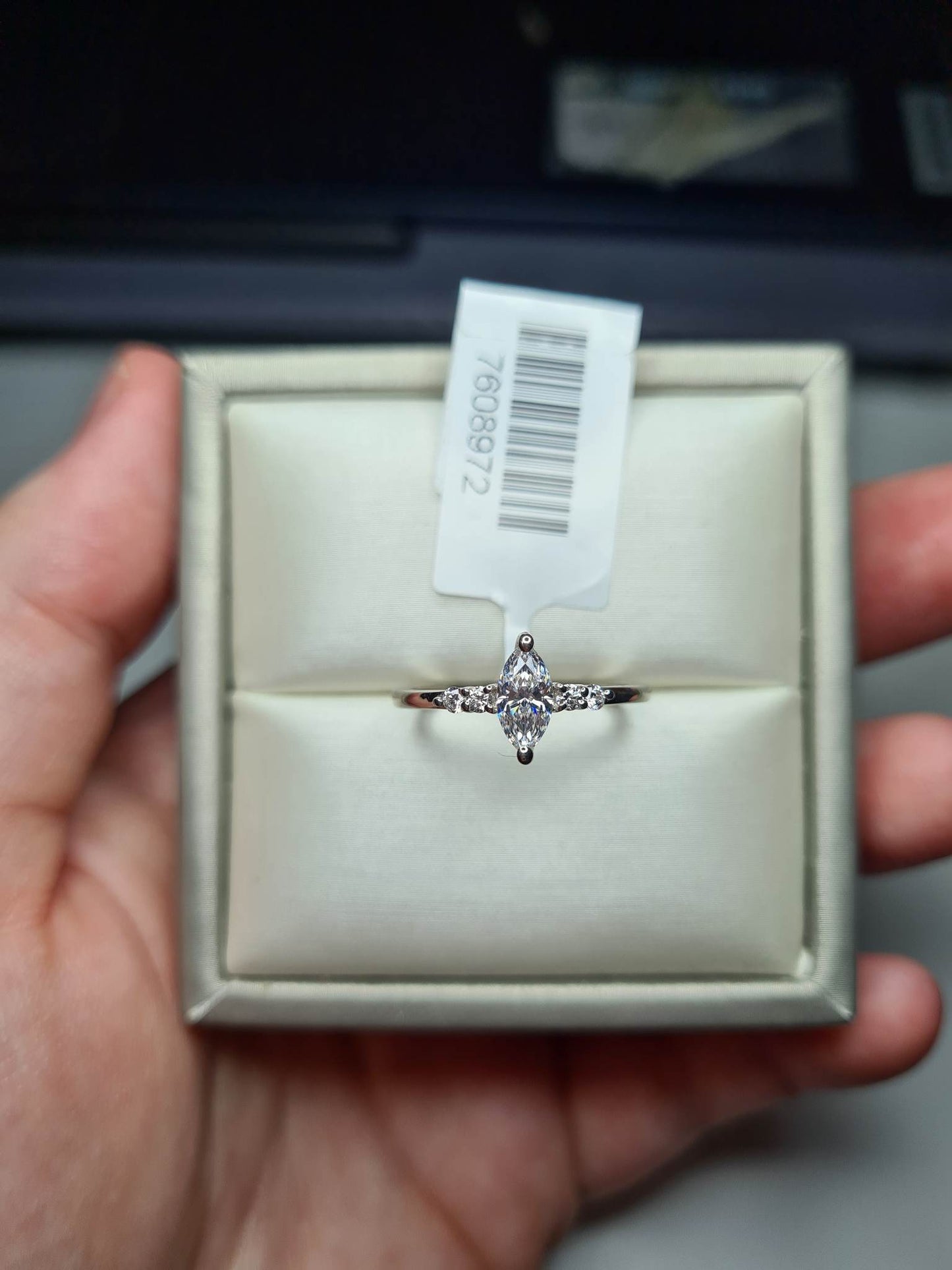 Swarovski Zirconia Marquise Cut Ring SIZES O ,S