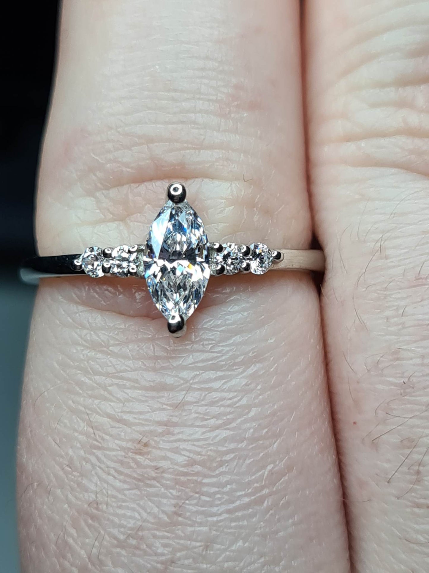 Swarovski Zirconia Marquise Cut Ring SIZES O ,S