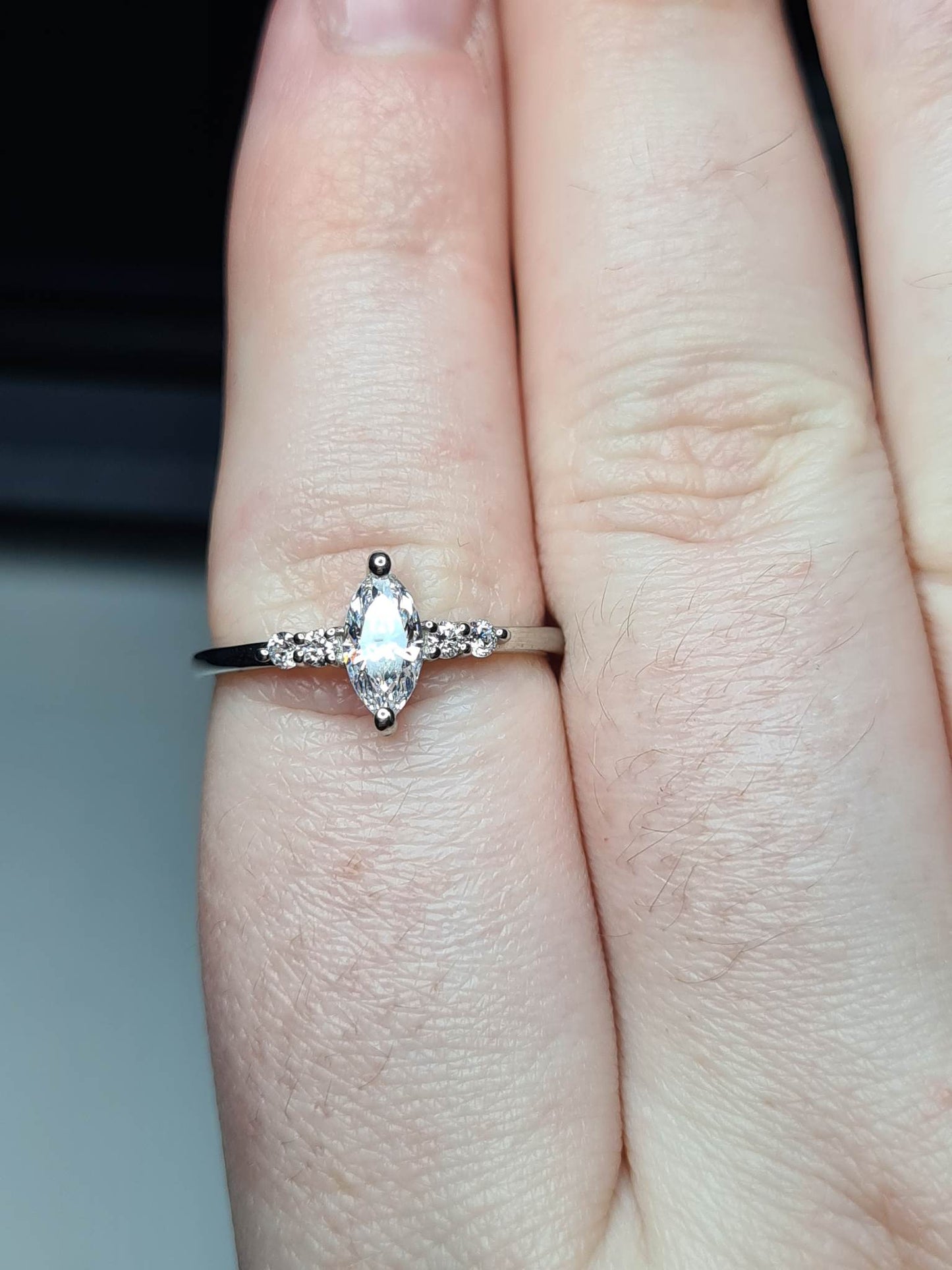 Swarovski Zirconia Marquise Cut Ring SIZES O ,S