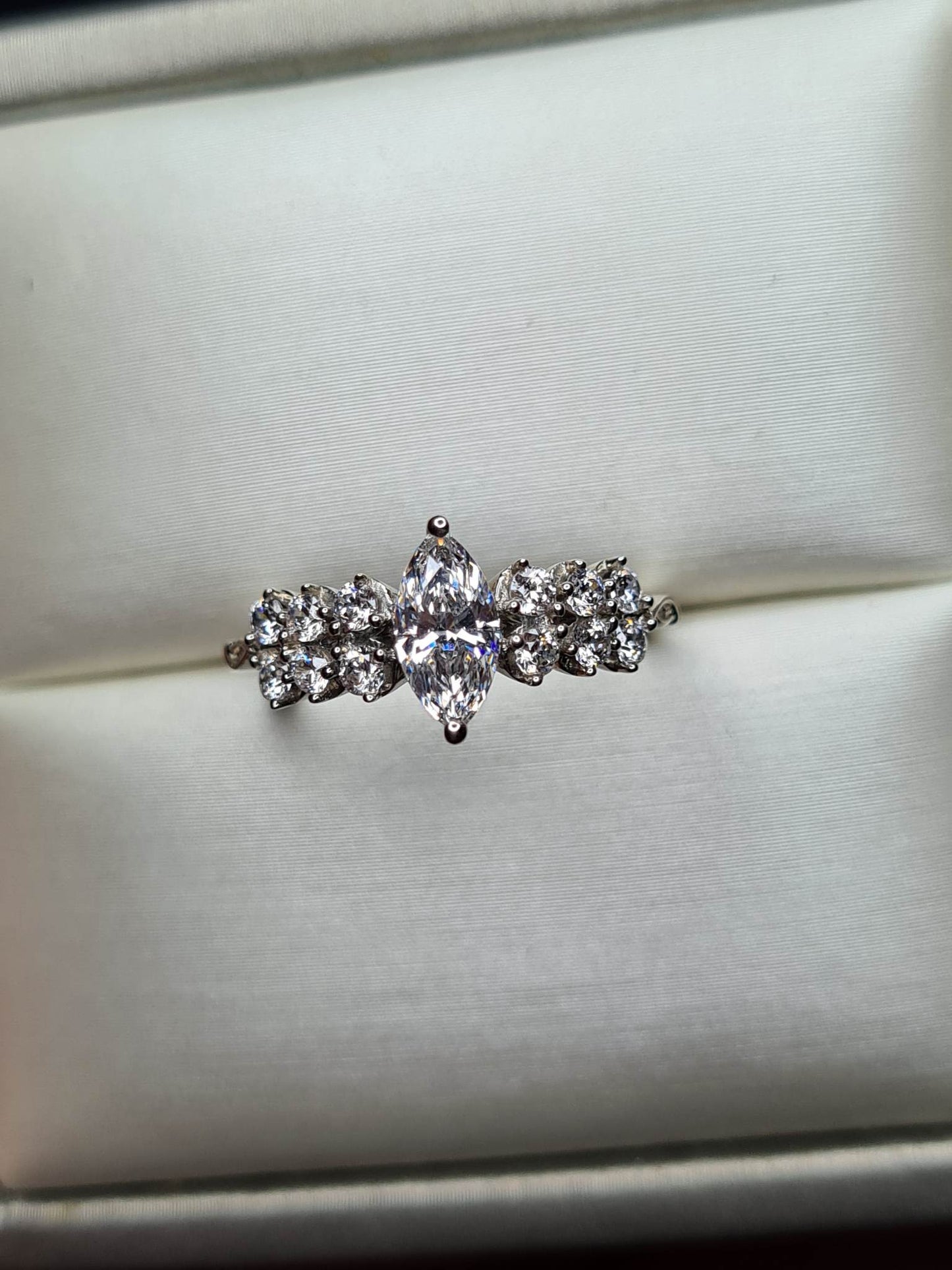 Swarovski Zirconia Marquise Cut Cluster Ring SIZES L, M, P, R, S , T