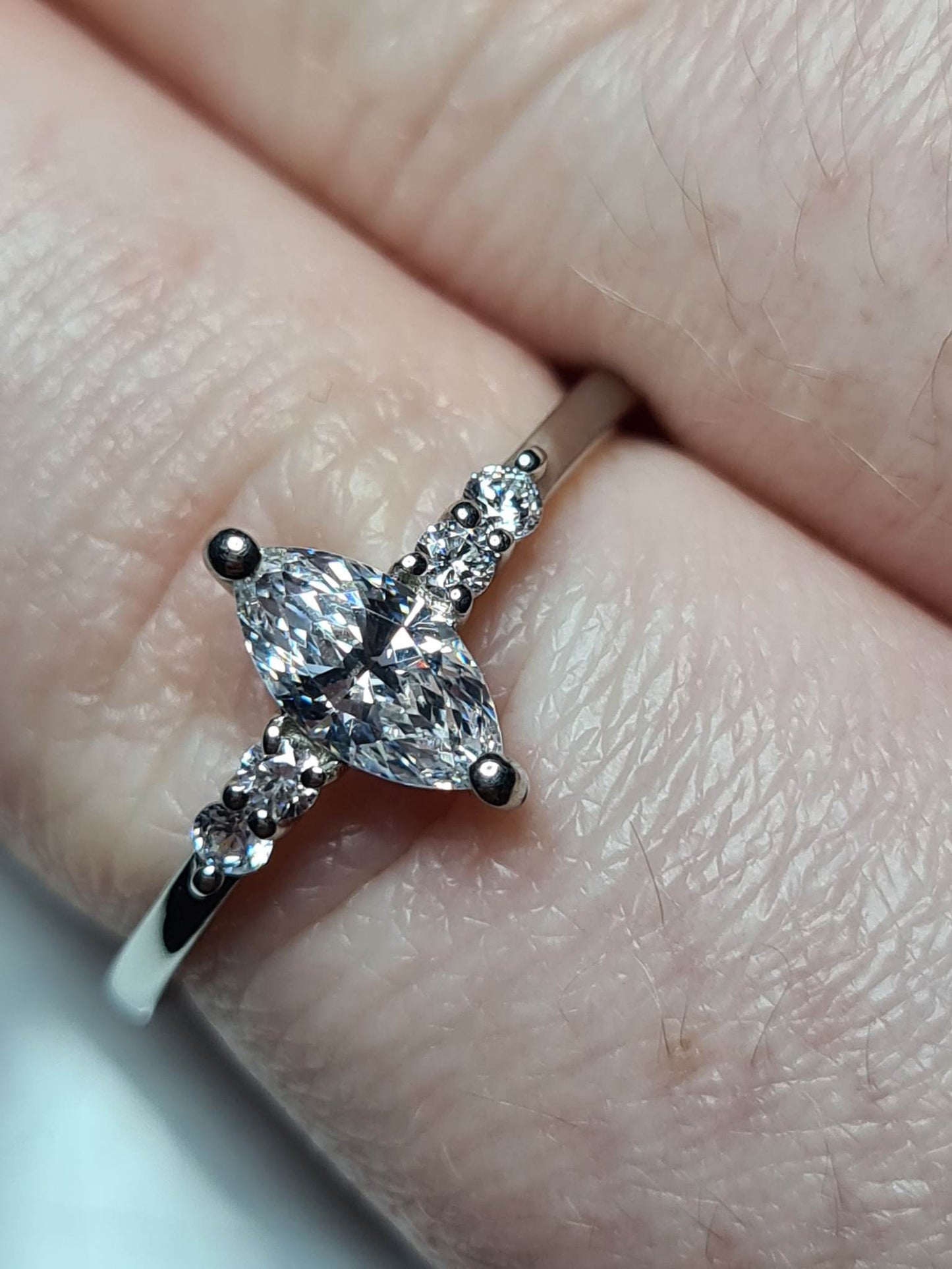 Swarovski Zirconia Marquise Cut Ring SIZES O ,S