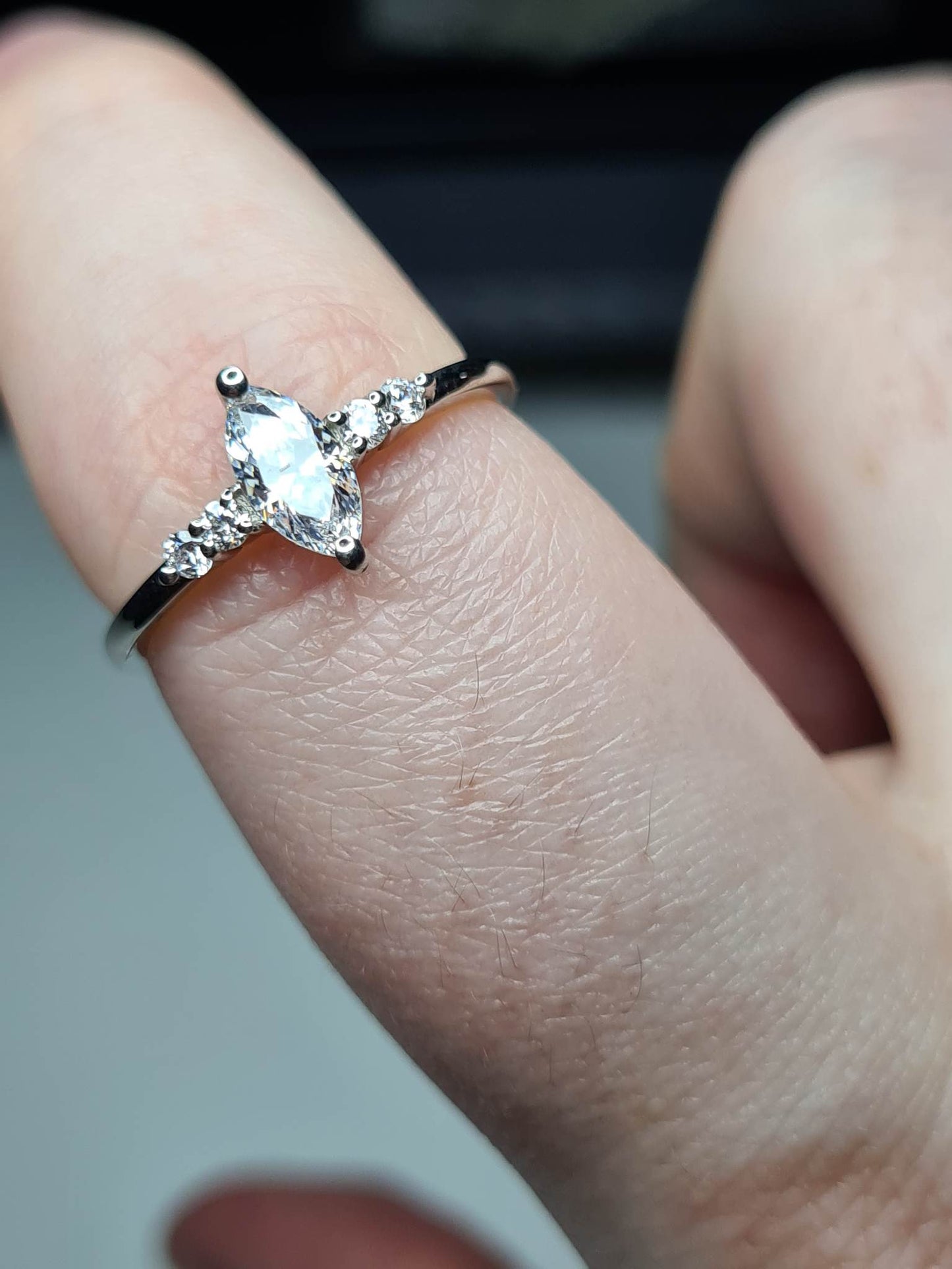 Swarovski Zirconia Marquise Cut Ring SIZES O ,S