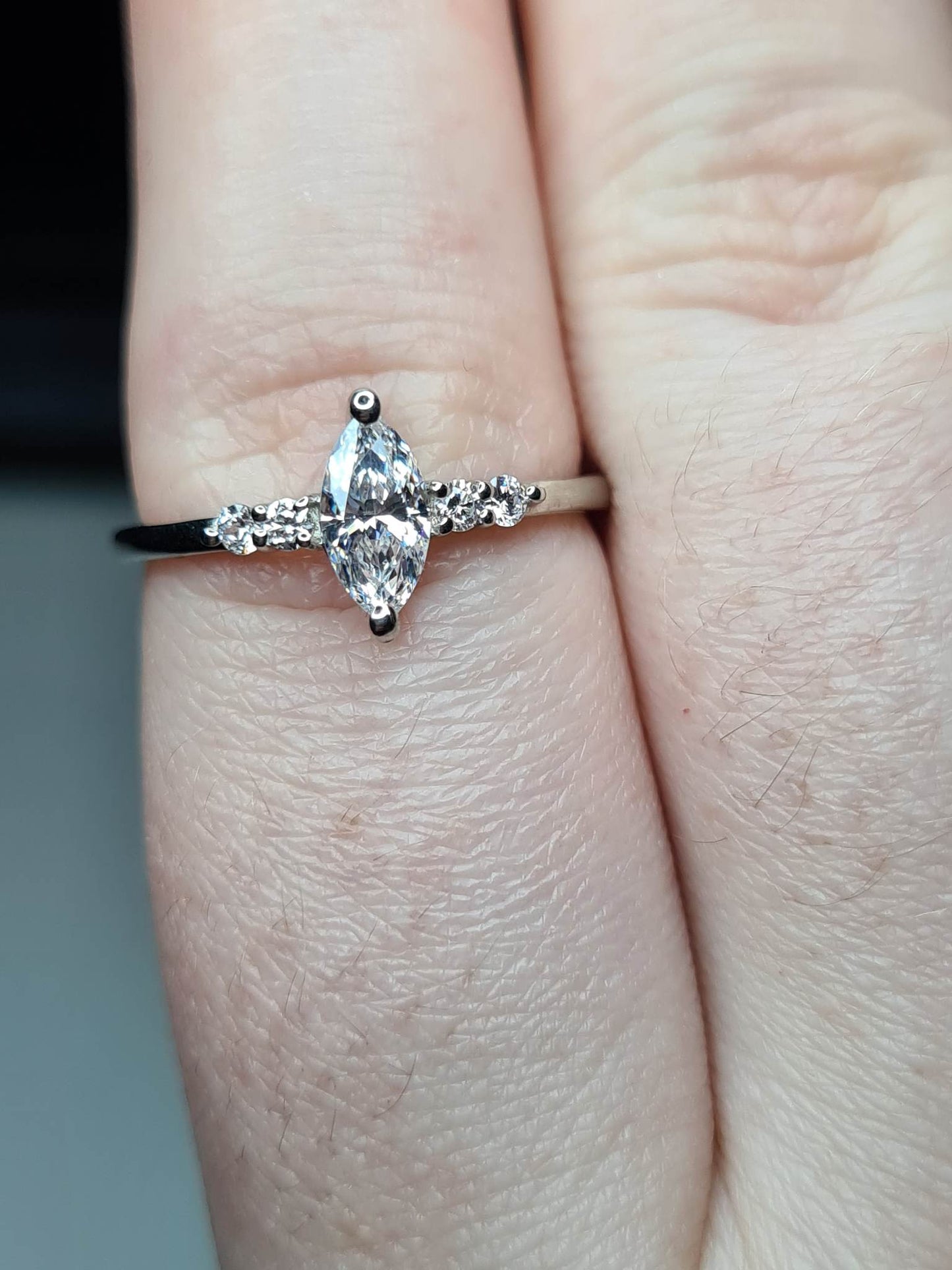 Swarovski Zirconia Marquise Cut Ring SIZES O ,S