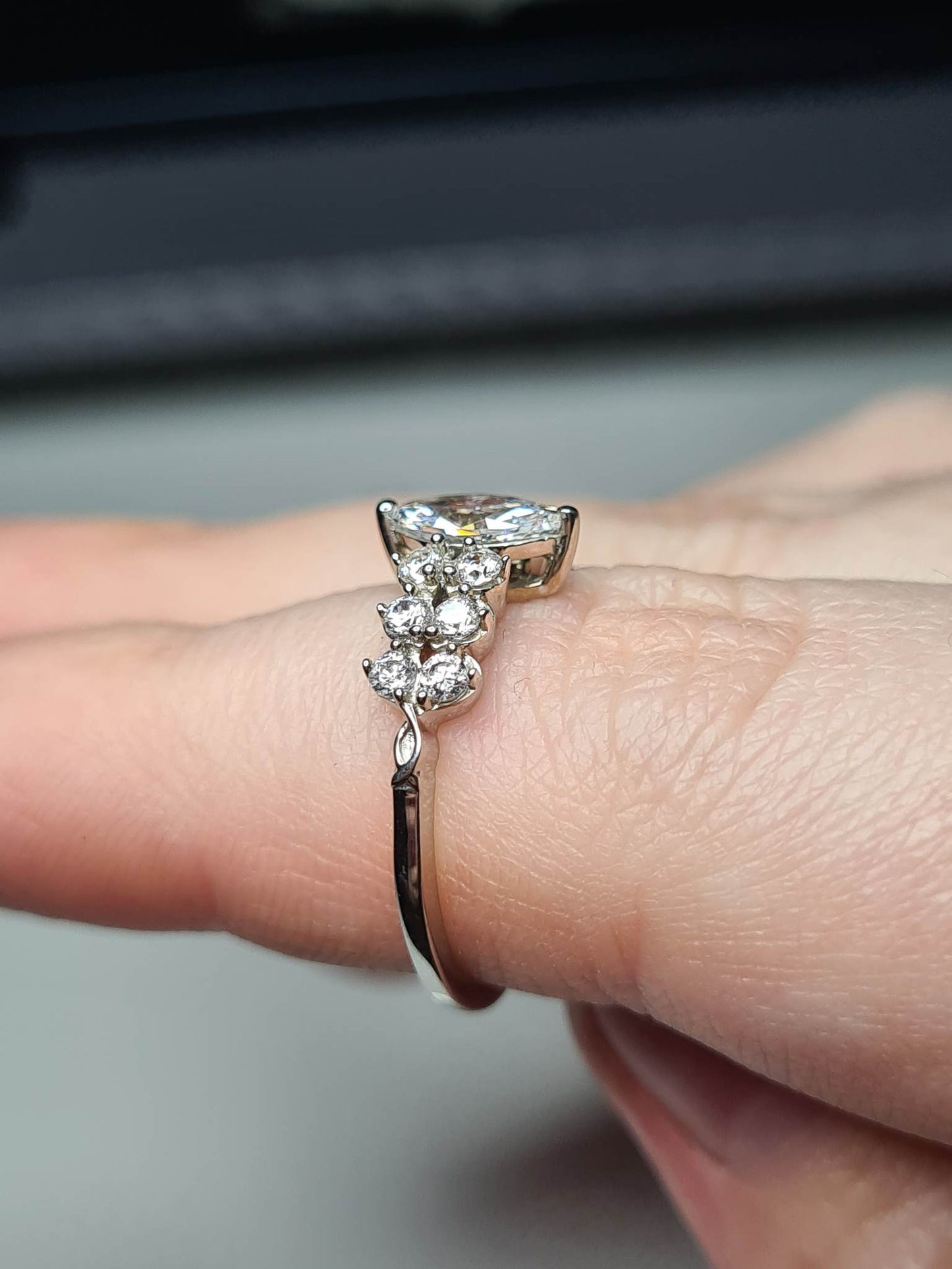 Swarovski Zirconia Marquise Cut Cluster Ring SIZES L, M, P, R, S , T