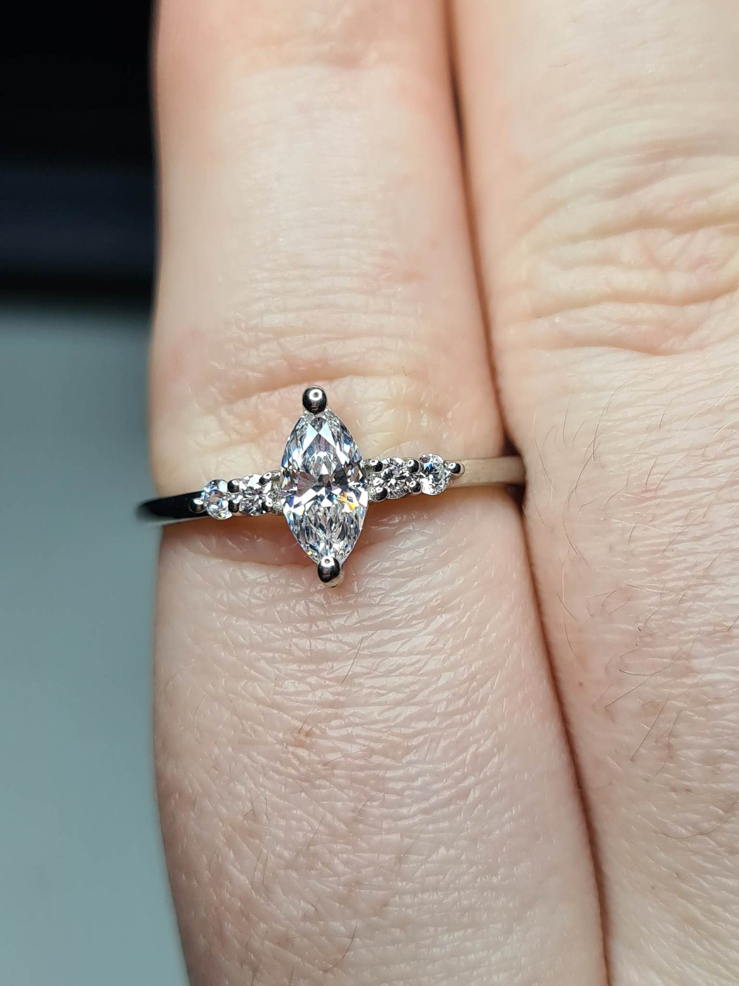 Swarovski Zirconia Marquise Cut Ring SIZES O ,S