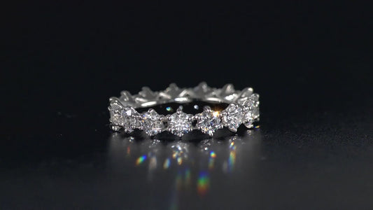 Swarovski Zirconia Eternity Ring 925 Sterling Silver SIZE U