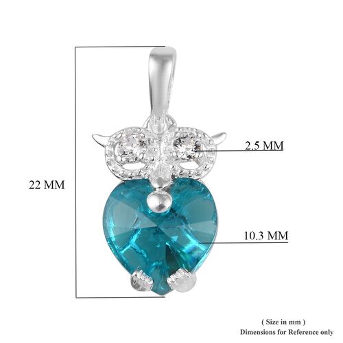 Swarovski Owl Pendant 925 Sterling Silver