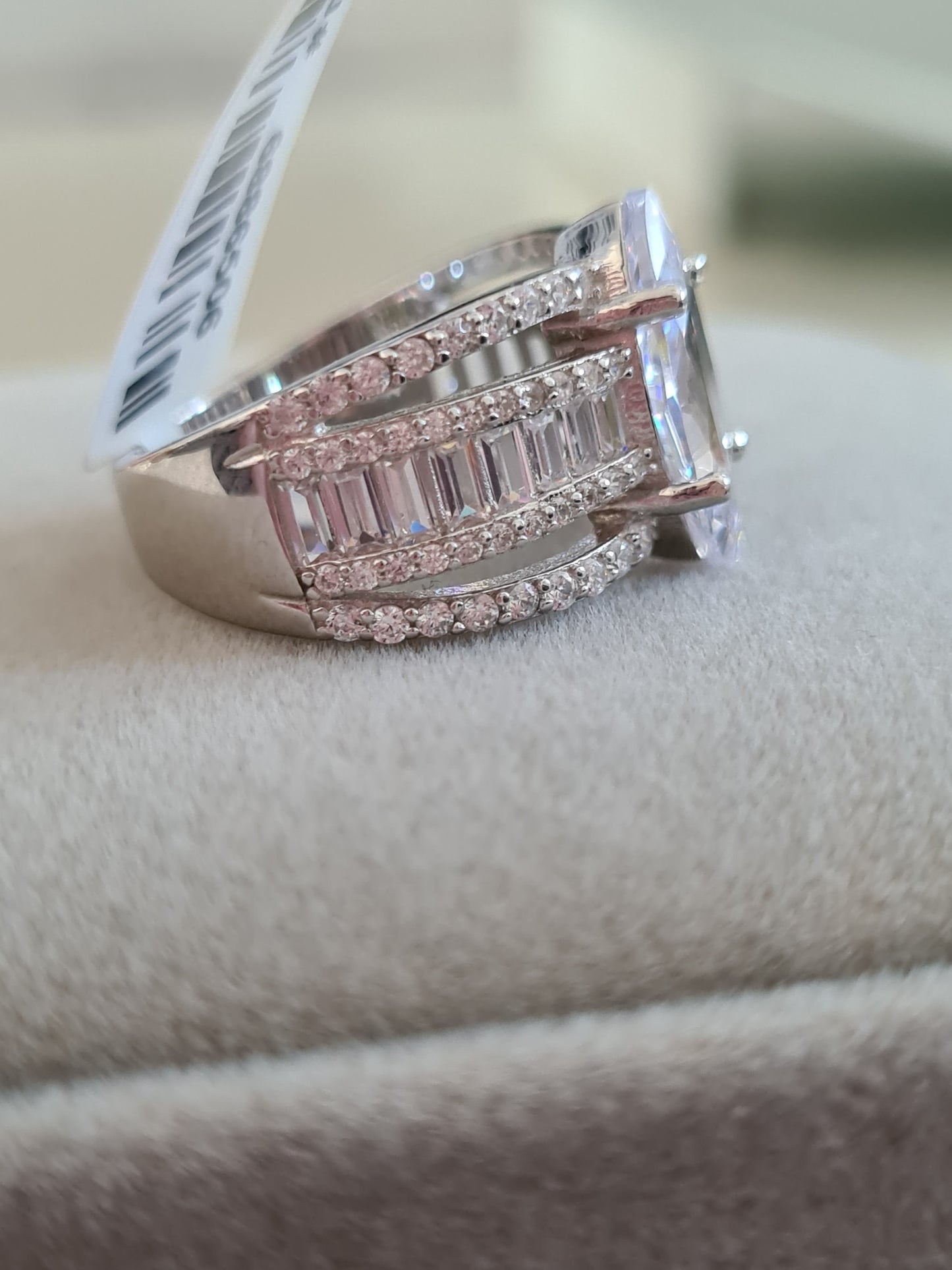 AAA Marquise Simulated Diamond Ring 925 Sterling Silver SIZE L