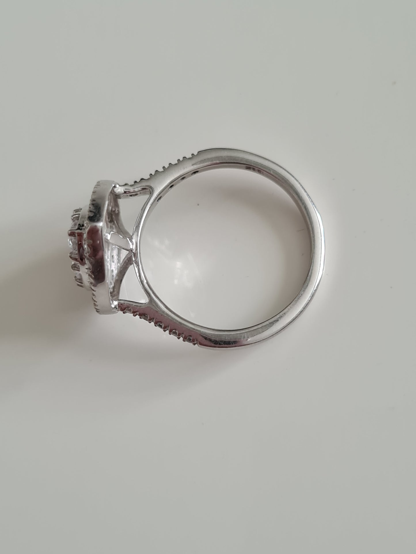 Swarovski Zirconia Pear Cluster Cocktail Ring 925 Sterling Silver SIZES N,O