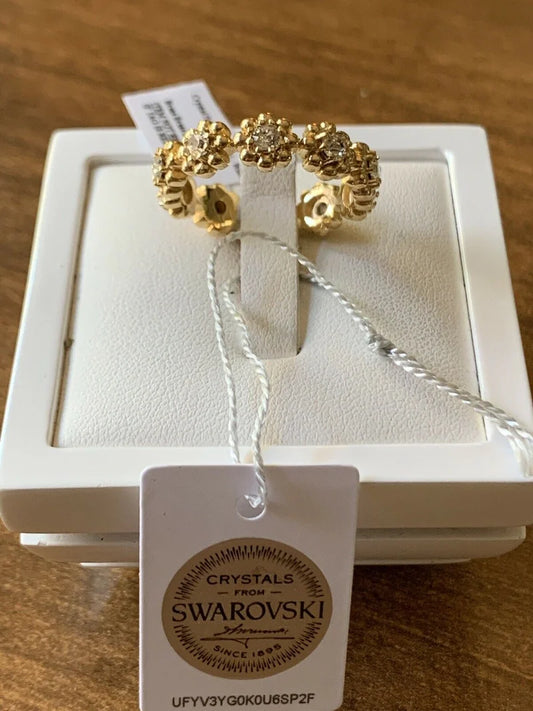 Swarovski Zirconia Floral Band Ring SIZE M