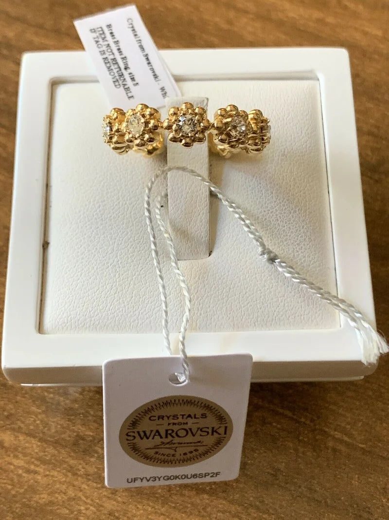 Swarovski Zirconia Floral Band Ring SIZE M