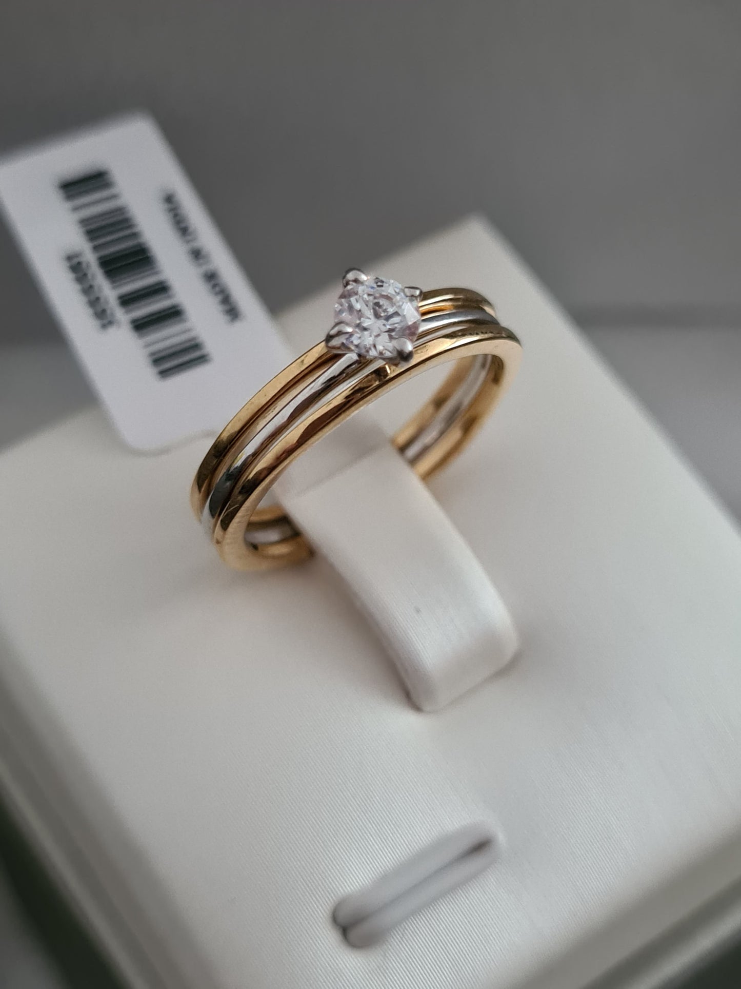 Swarovski Zirconia Removable Ring Sterling Silver SIZE K