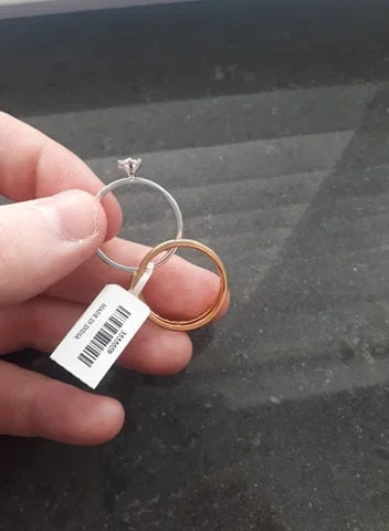 Swarovski Zirconia Removable Ring Sterling Silver SIZE K