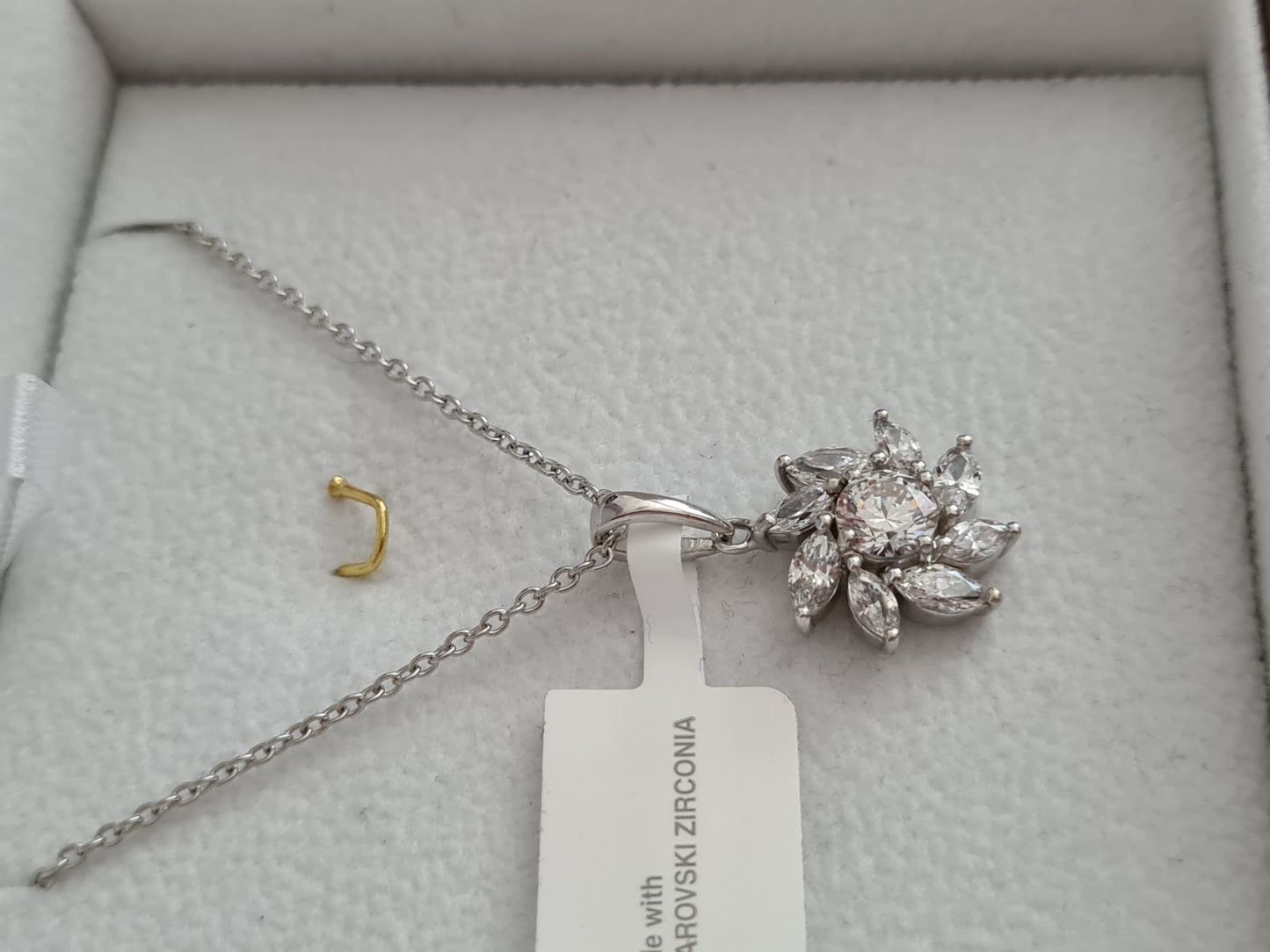 Swarovski Zirconia Floral Cluster Necklace
