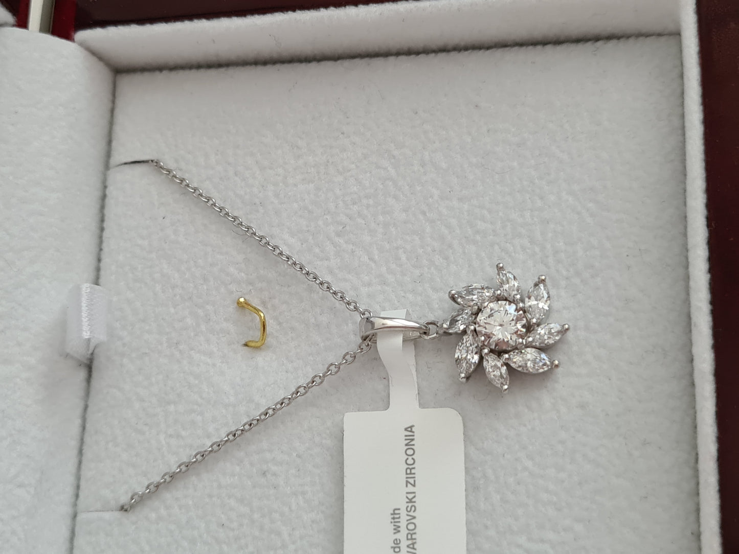 Swarovski Zirconia Floral Cluster Necklace