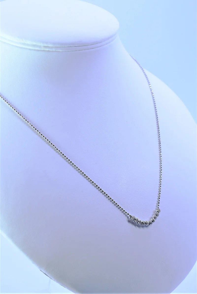 925 Sterling Silver Bead Necklace