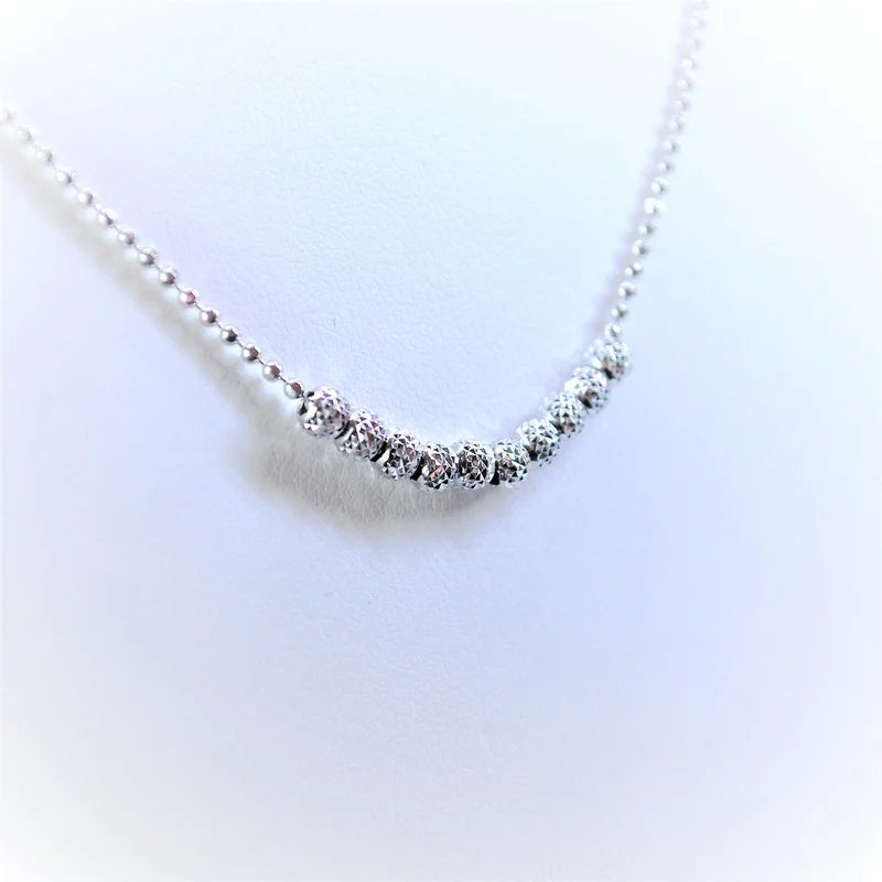 925 Sterling Silver Bead Necklace