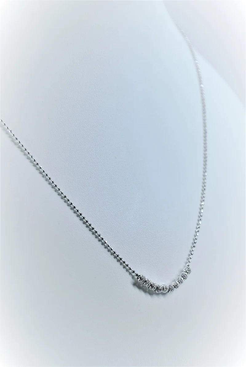 925 Sterling Silver Bead Necklace