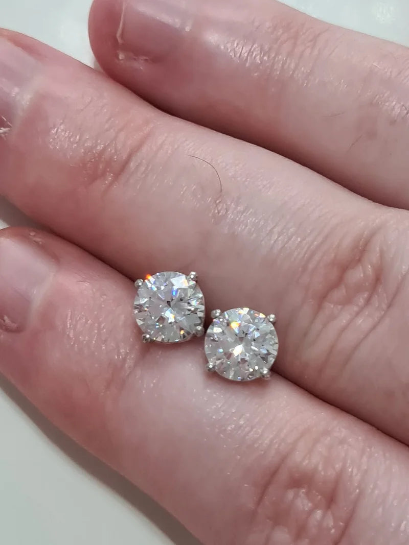 Swarovski Zirconia Stud Earrings set in 925 Sterling Silver