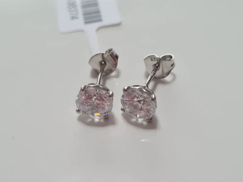 Swarovski Zirconia Stud Earrings set in 925 Sterling Silver