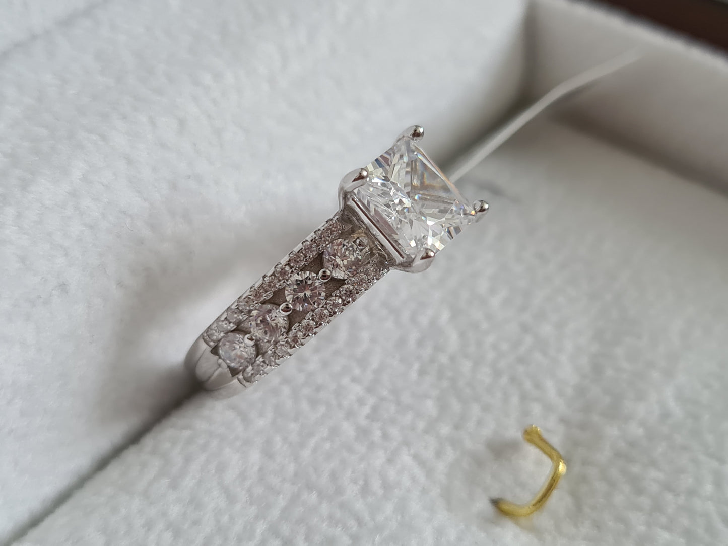 Princess Cut Simulated Diamond Ring 925 Sterling Silver SIZES L,M