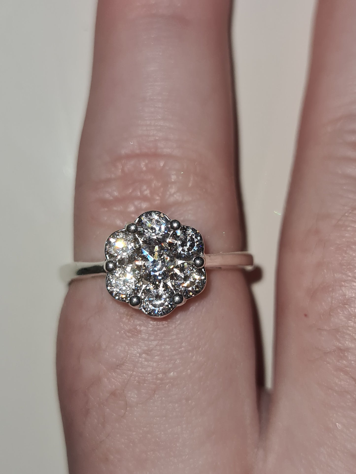 Swarovski Zirconia Pressure Set Ring set in Sterling Silver SIZE S