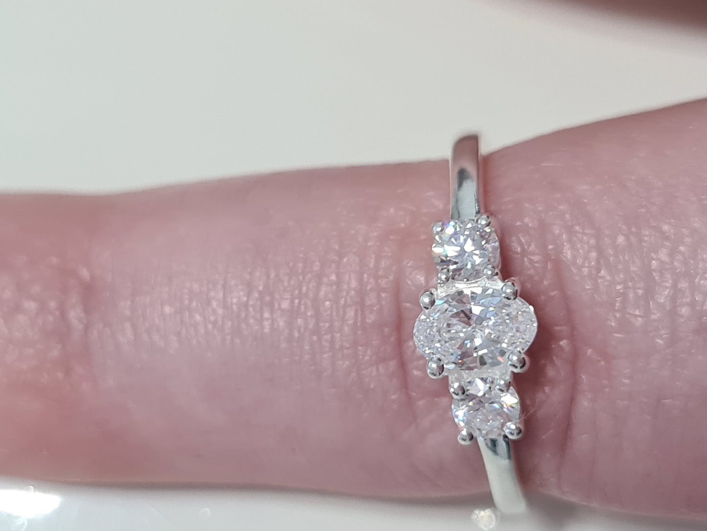 Swarovski Zirconia Engagement Ring 925 Sterling Silver SIZES L,N