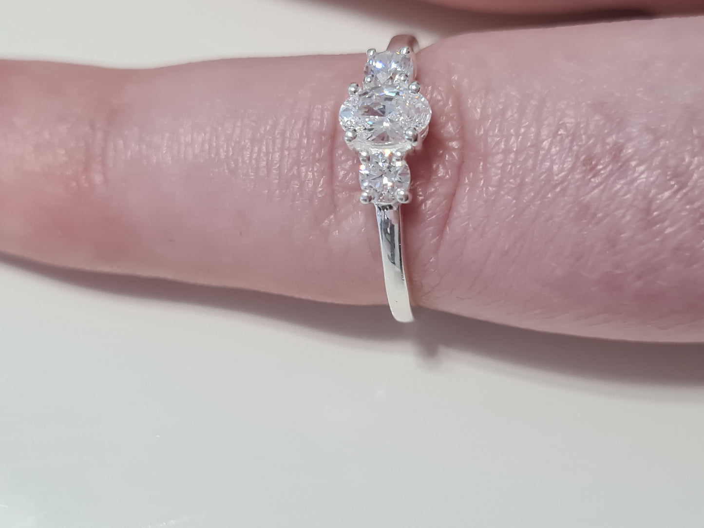 Swarovski Zirconia Engagement Ring 925 Sterling Silver SIZES L,N