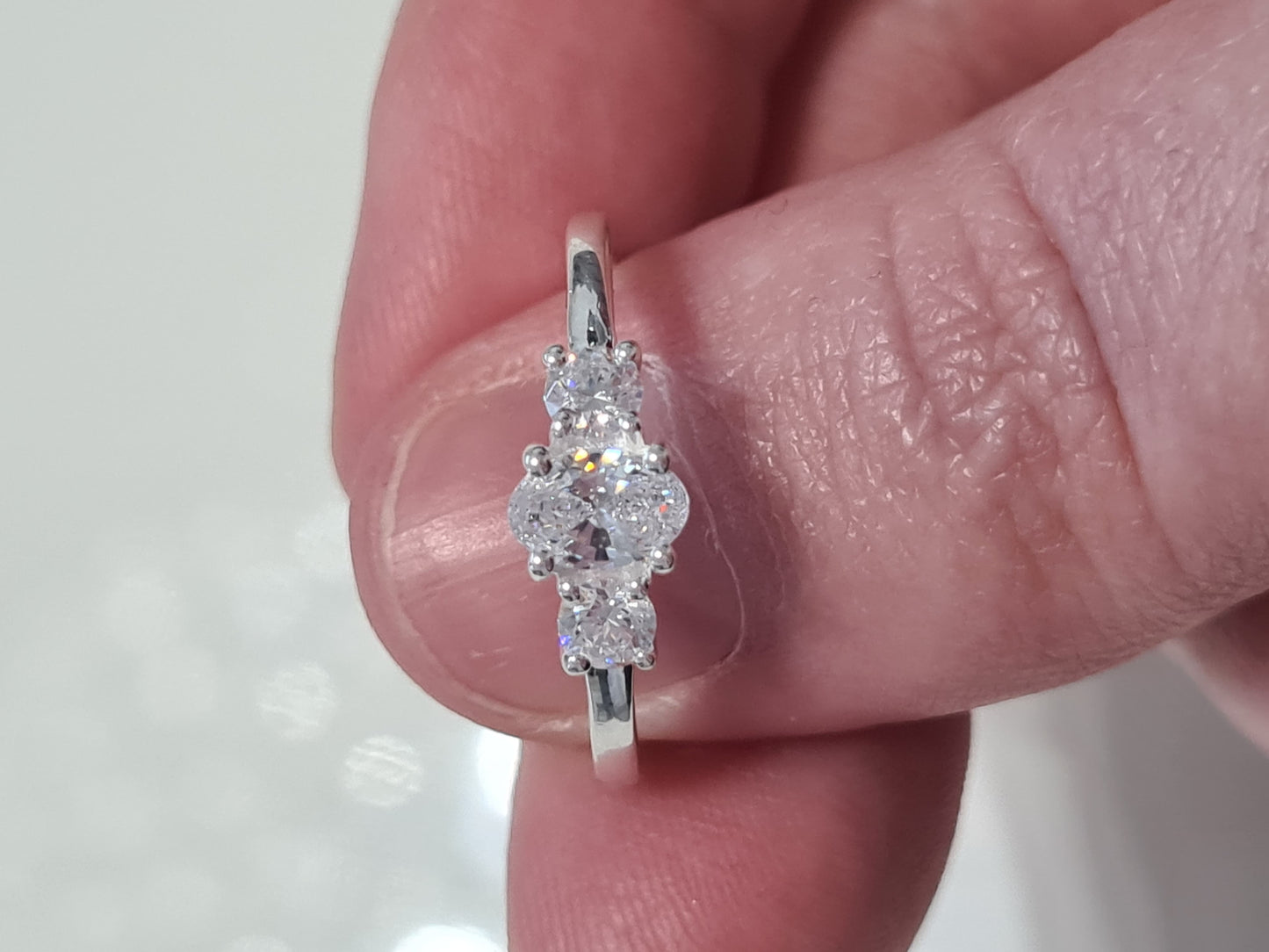 Swarovski Zirconia Engagement Ring 925 Sterling Silver SIZES L,N