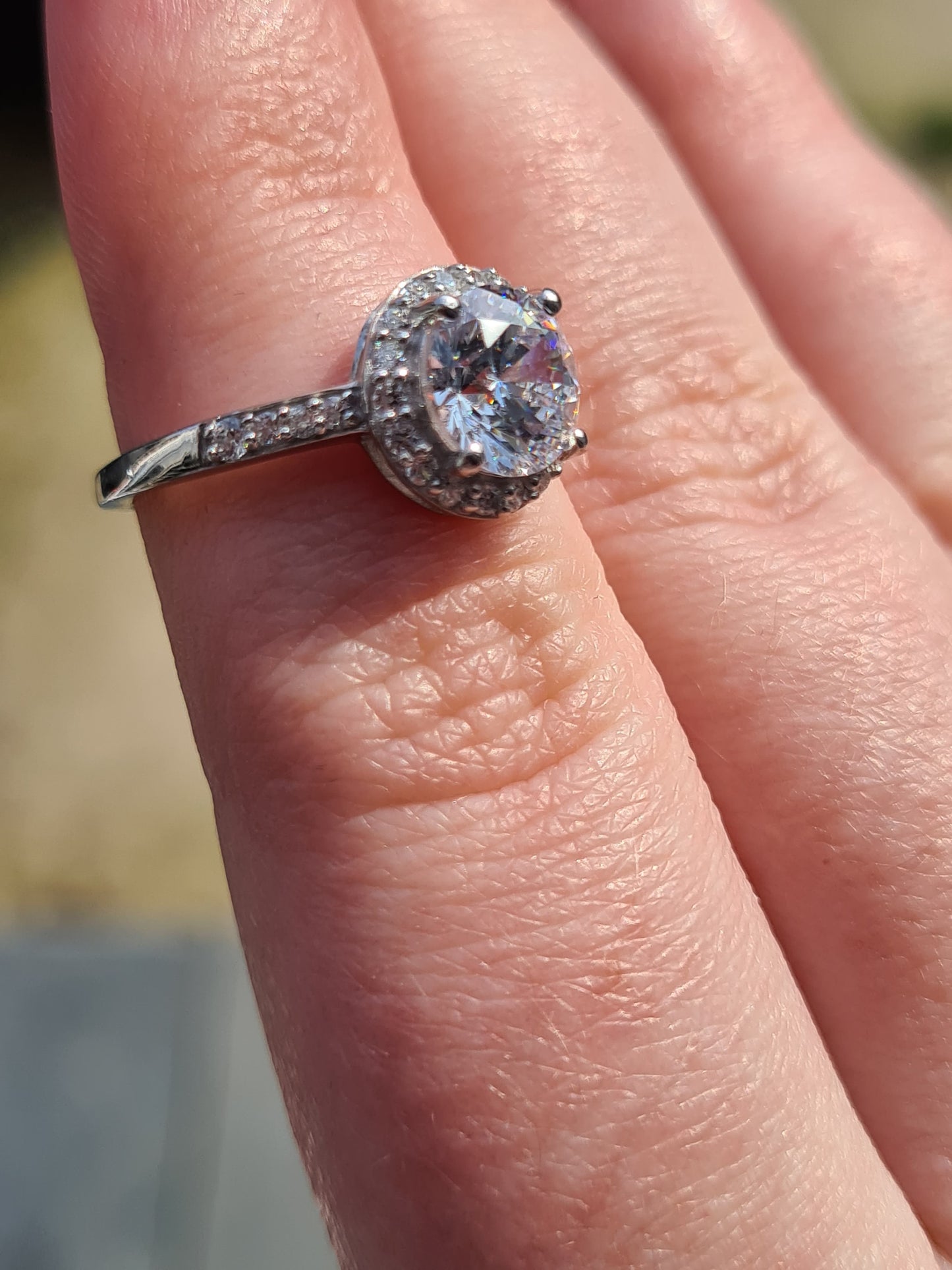 2 Piece Set SWAROVSKI ZIRCONIA Pendant And Ring Set in Sterling Silver RING SIZES L, N, Q