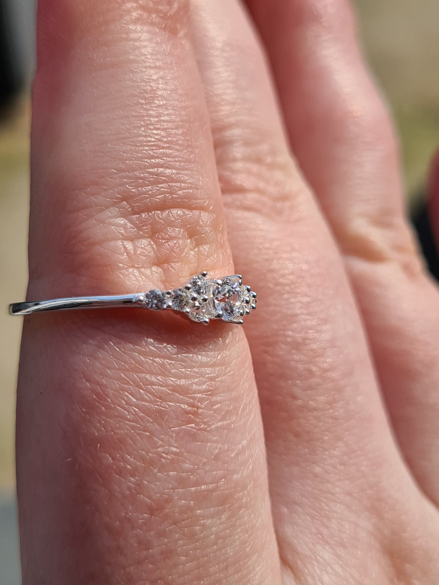 Swarovski Zirconia Engagement Style Cluster Ring 925 Sterling Silver SIZES N,P,Q