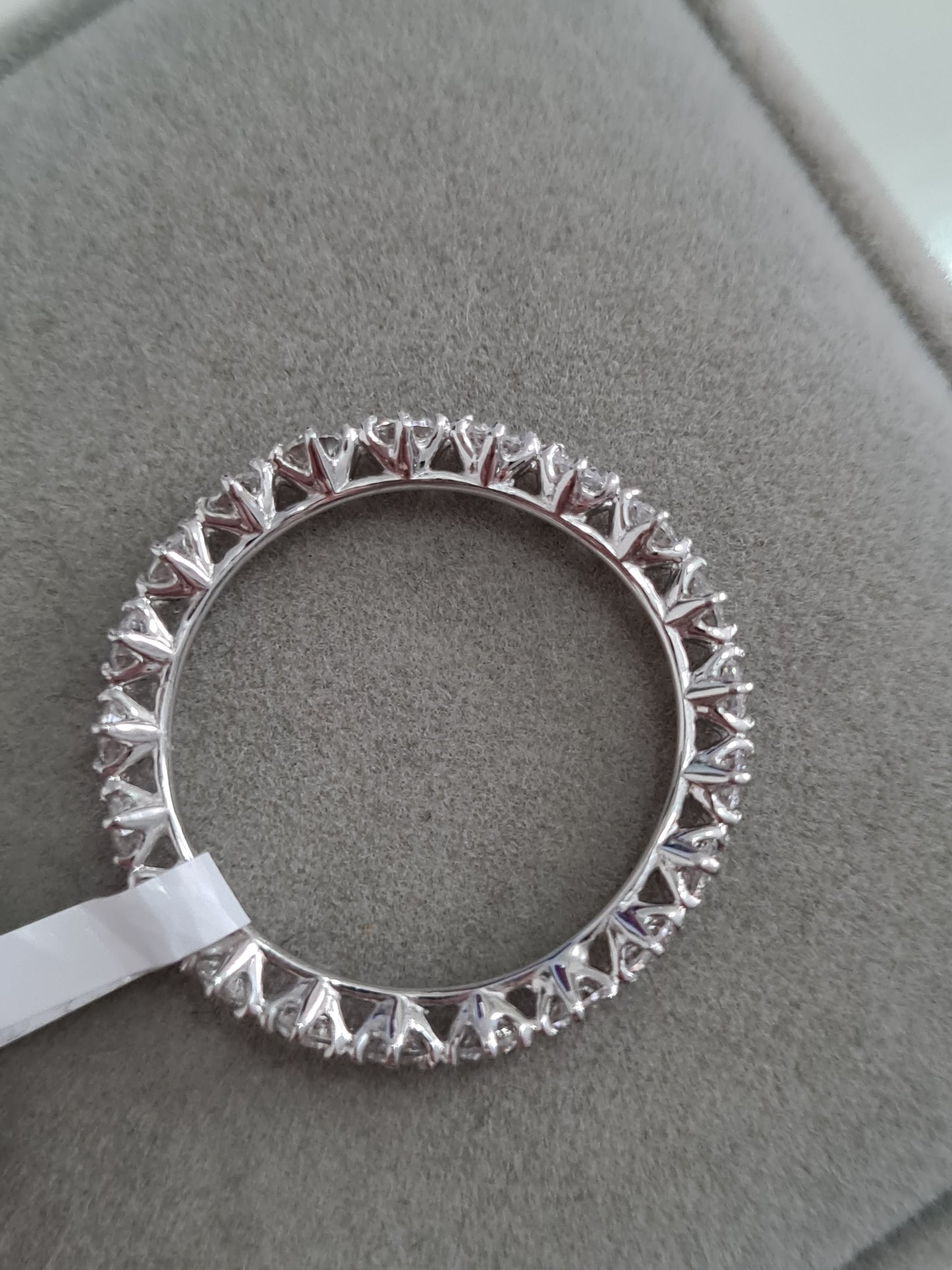 Swarovski Zirconia Eternity Ring 925 Sterling Silver SIZE U