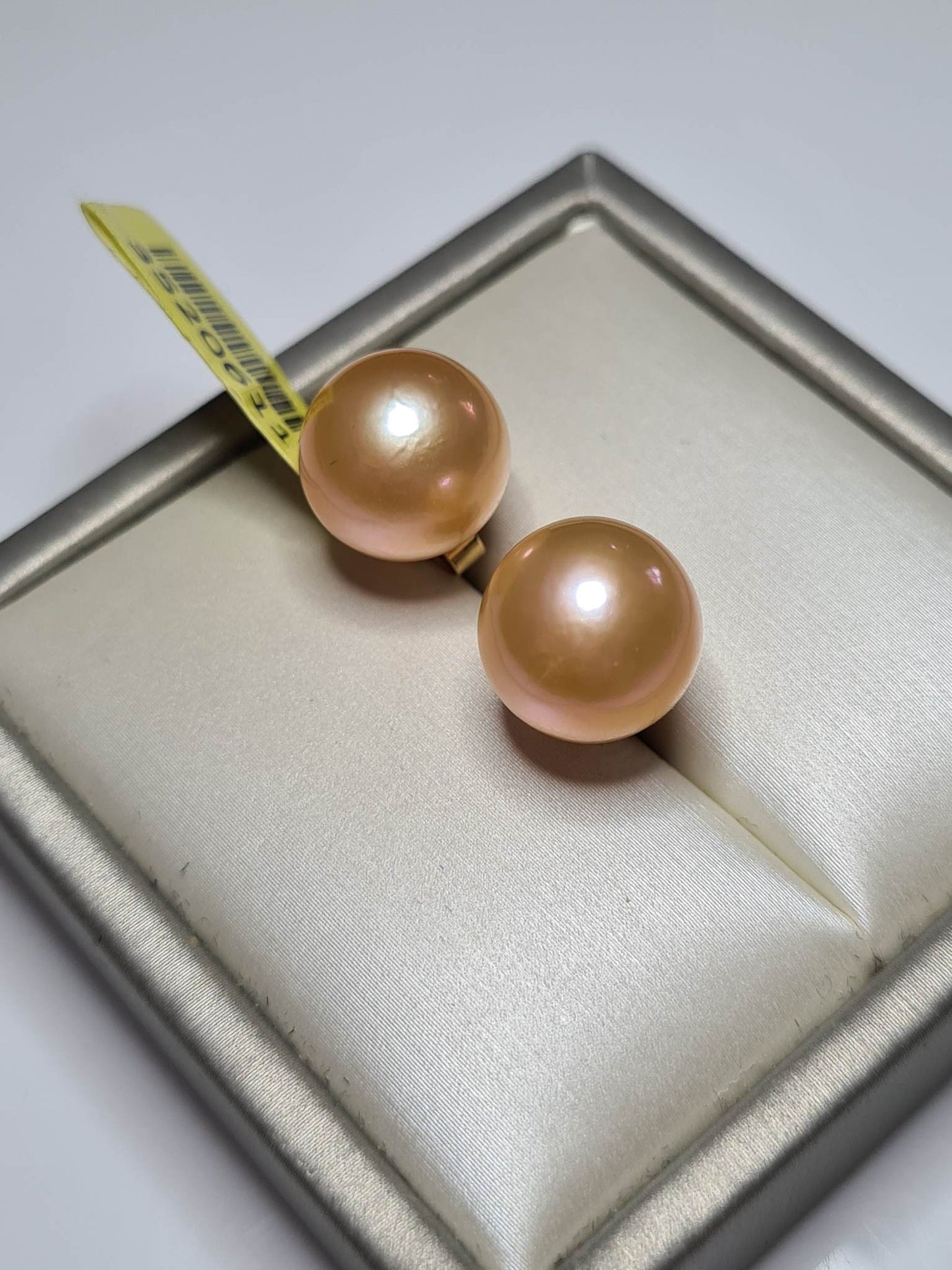 18K Gold AAA Peach Edison Pearl Earrings