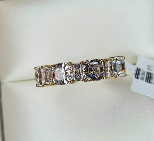 9K Gold Swarovski Zirconia Ring SIZE N