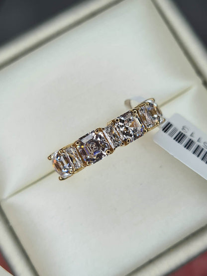 9K Gold Swarovski Zirconia Ring SIZE N