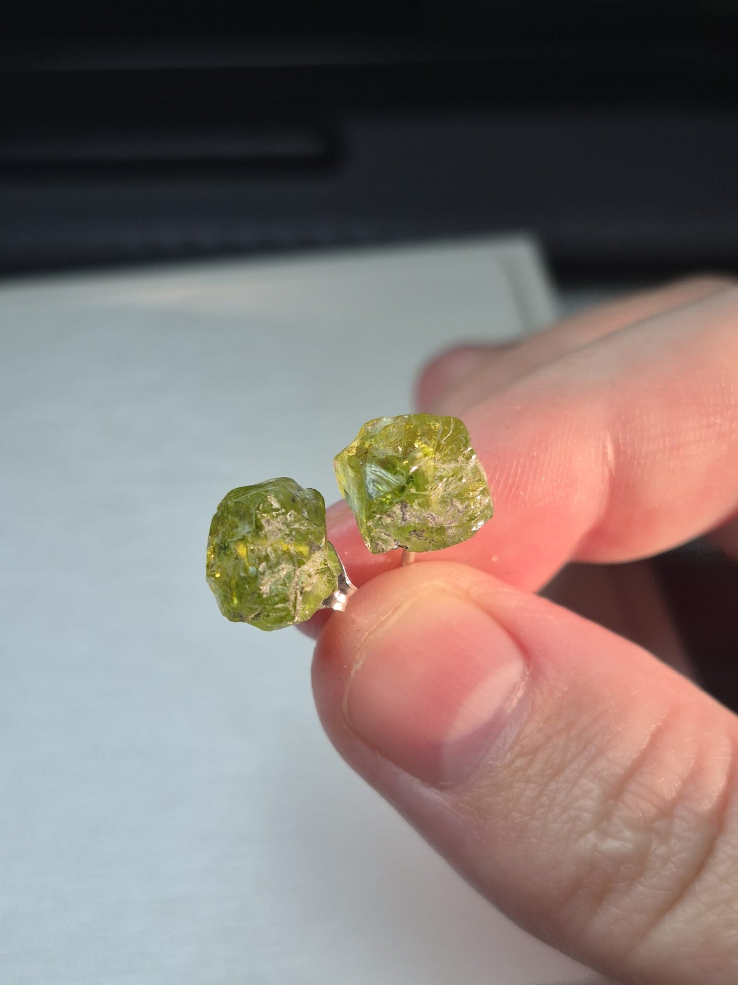 10ct Natural Hebei Peridot Earrings in 925 Sterling Silver