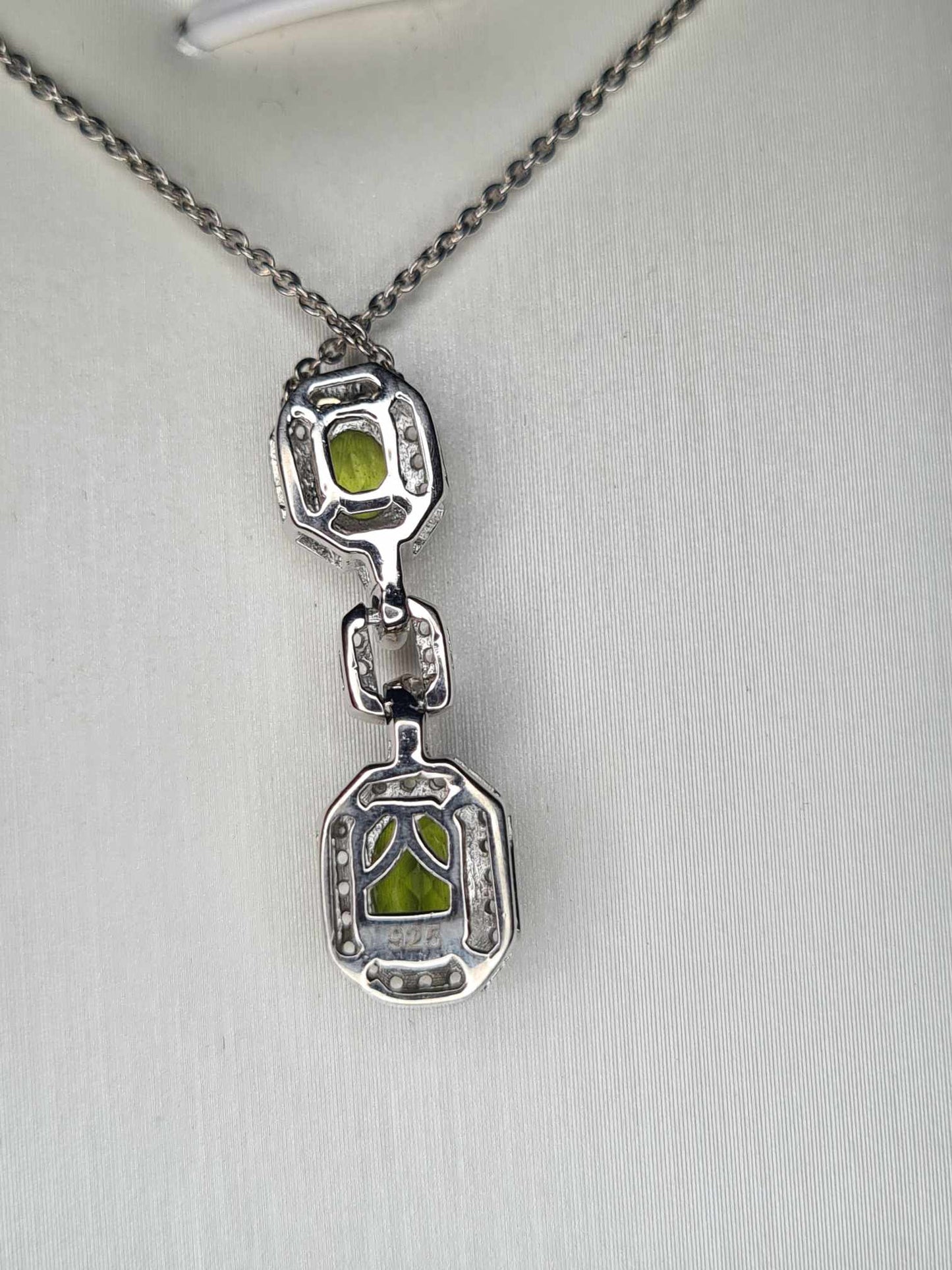 1.74 Ct. Vesuvianite and Natural Zircon Necklace 925 Sterling Silver