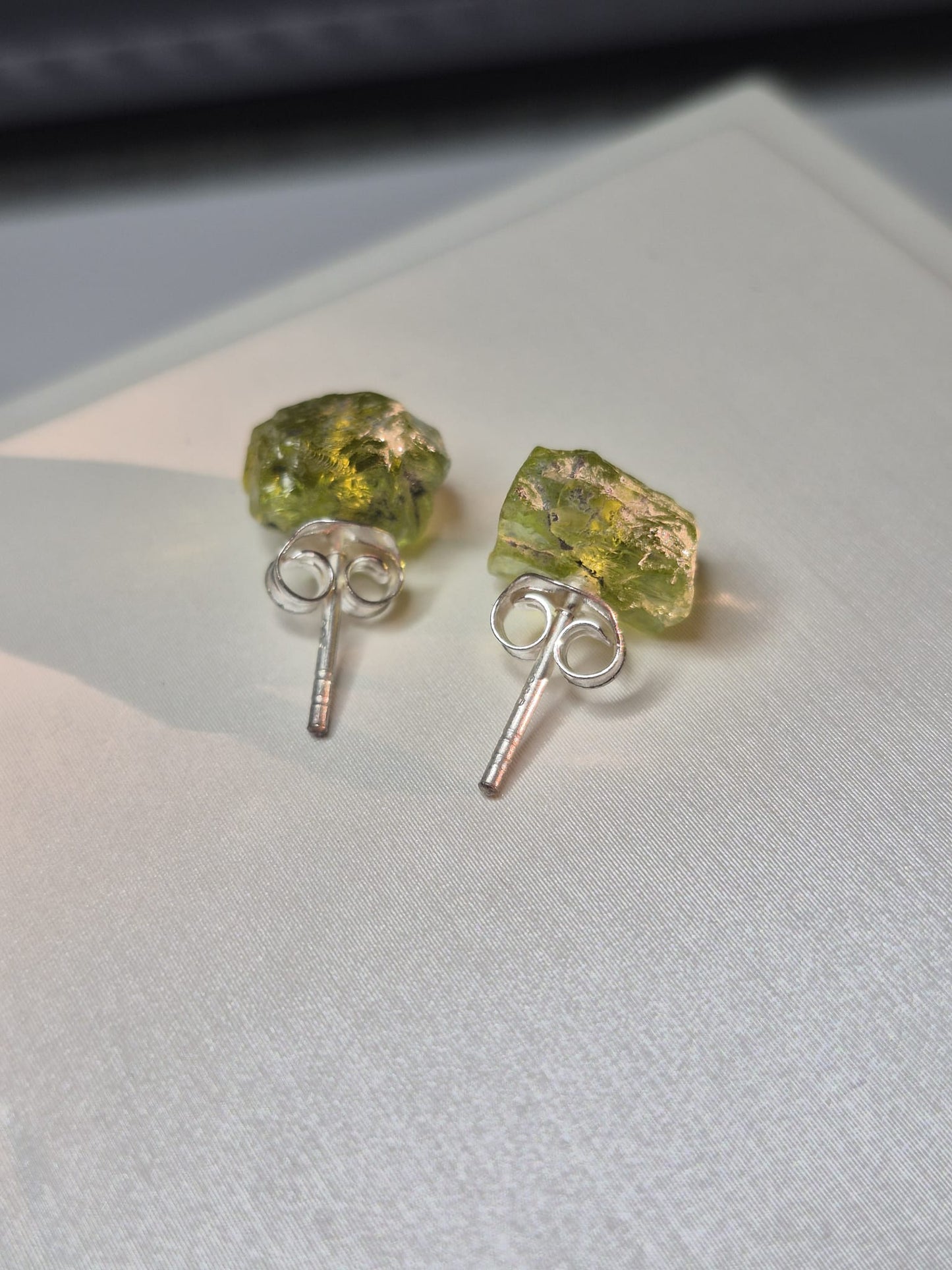 10ct Natural Hebei Peridot Earrings in 925 Sterling Silver