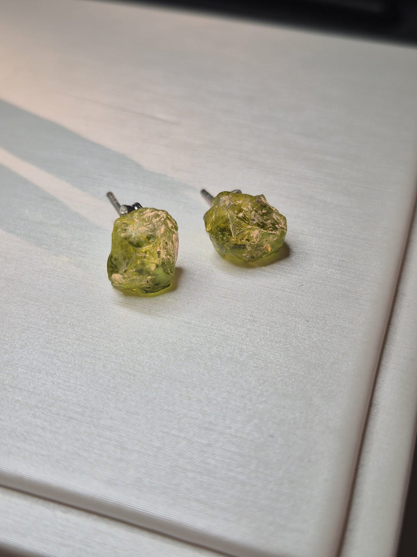 10ct Natural Hebei Peridot Earrings in 925 Sterling Silver