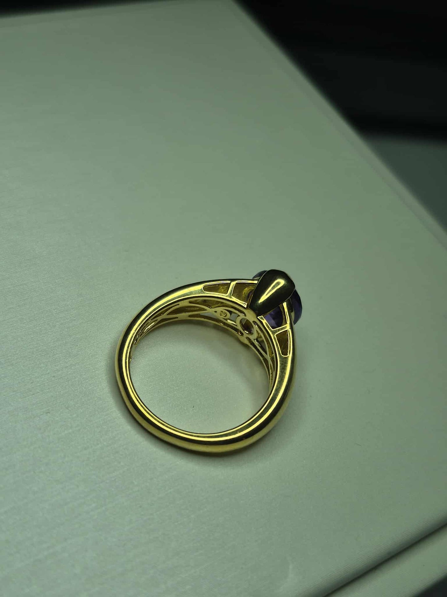 2.510ct AAA African Amethyst Solitaire Ring in 14K Gold 925 Sterling Silver SIZE M