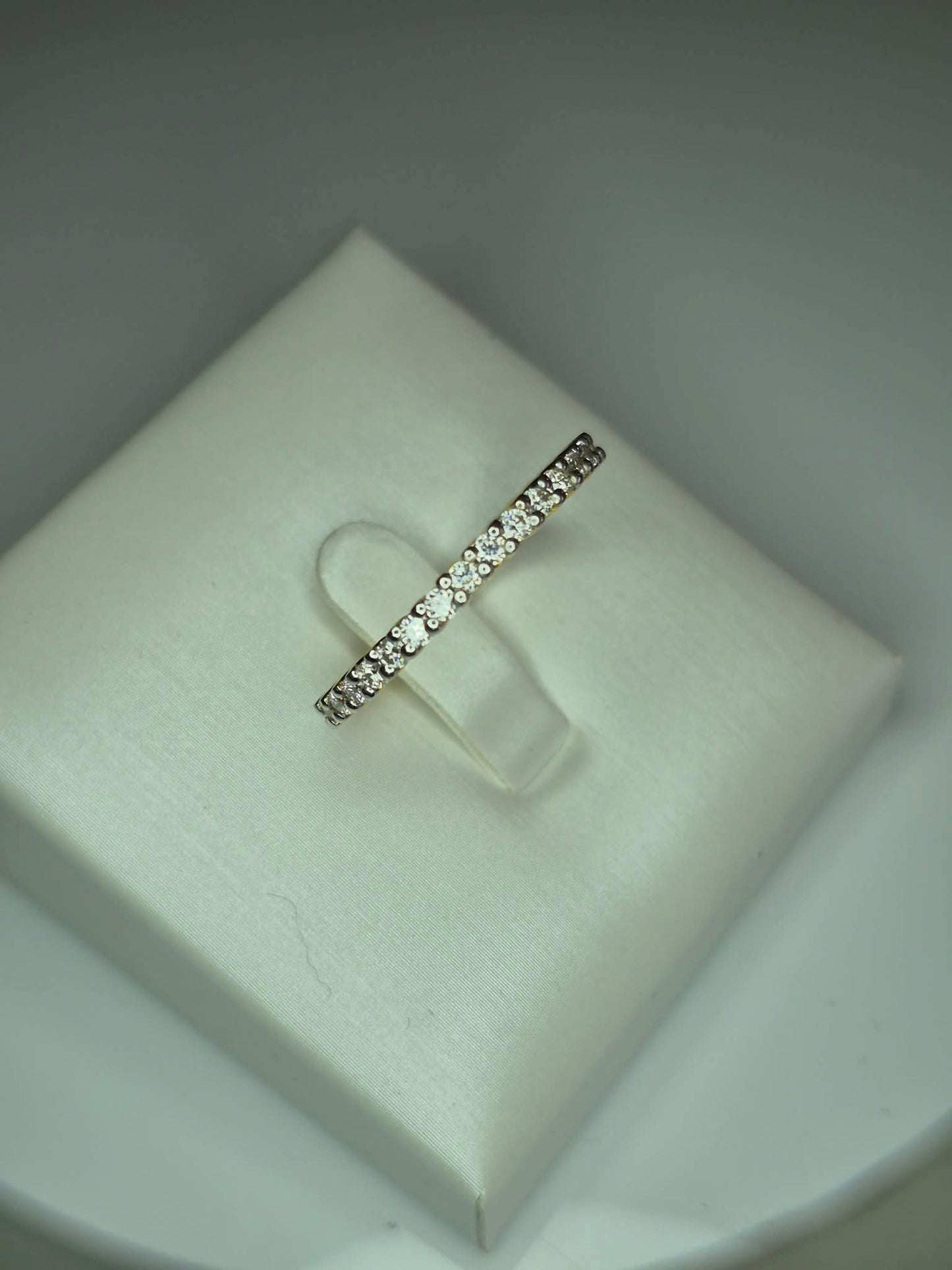 1.16 Moissanite Eternity Ring in 18K Gold Plated 925 Sterling Silver SIZES R,S