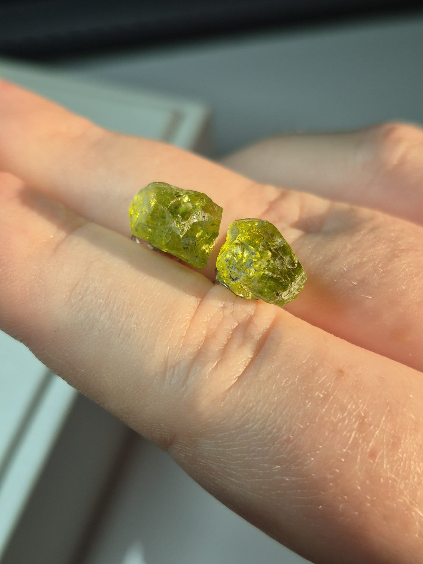 10ct Natural Hebei Peridot Earrings in 925 Sterling Silver