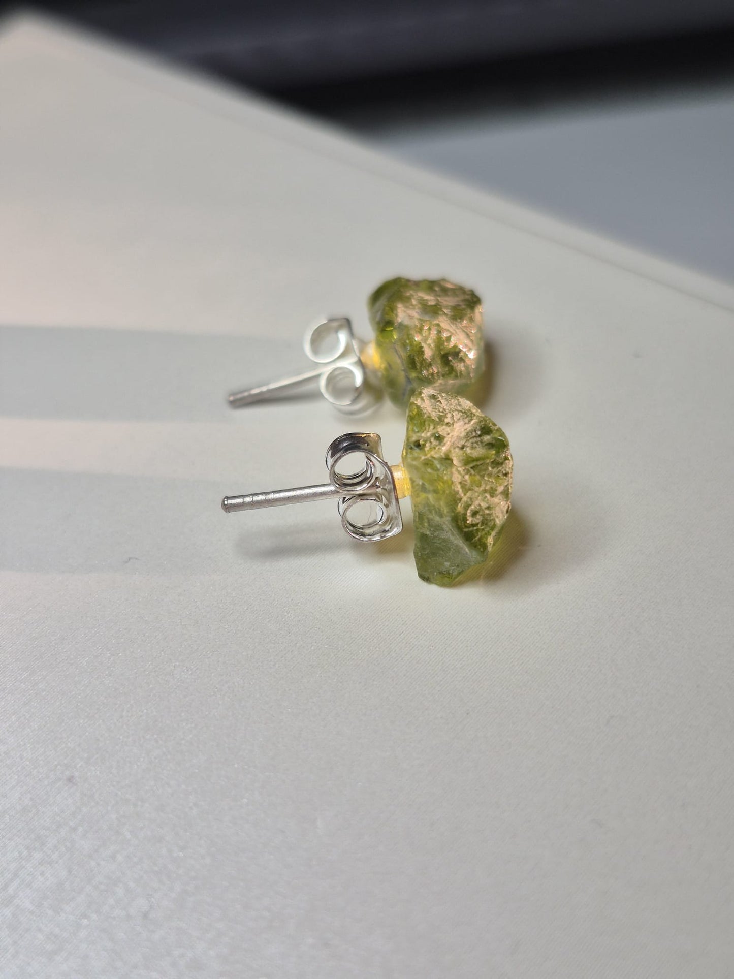 10ct Natural Hebei Peridot Earrings in 925 Sterling Silver