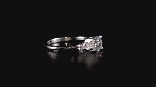Swarovski Zirconia Glamour Ring Sterling Silver SIZE N
